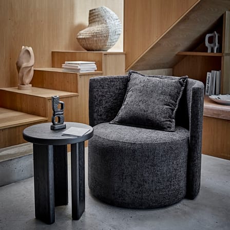 Table d'appoint Mimola bois noir / Ø 40 x H 50 cm - Bloomingville