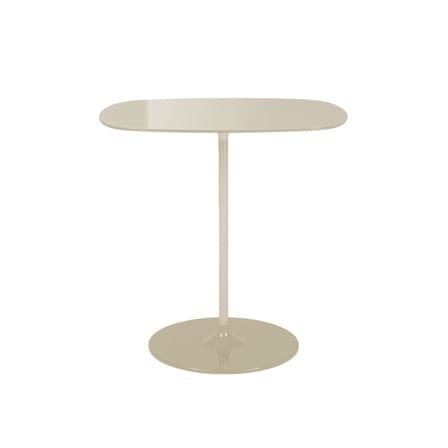 Table d'appoint Thierry verre blanc / 33 x 50 x H 50 cm - Verre - Kartell