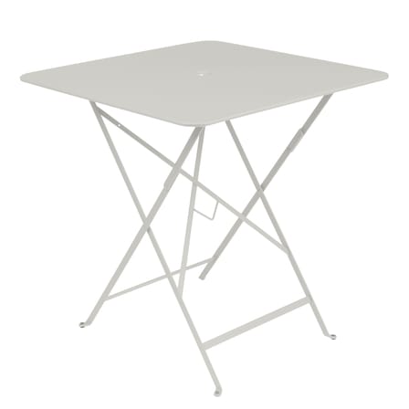 Table pliante Bistro métal gris / 71 x 71 cm - Trou pour parasol - Fermob