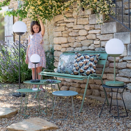 Tabouret Cocotte métal vert / Table d'appoint - H 45 cm - Fermob