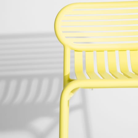 Tabouret de bar Week-End métal jaune / Aluminium - H 80 cm - Petite Friture