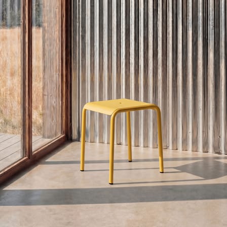 Tabouret Panorama métal jaune - TIPTOE