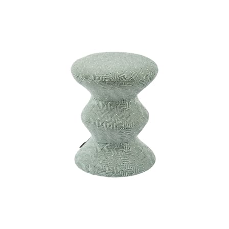 Tabouret rembourré Zig Zag Soft tissu vert - Pols Potten