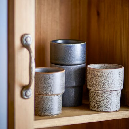 Set de 4 tasses Ewan céramique marron / 150 ml - Bloomingville