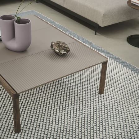 Tavolino Couple ceramica beige / 84.5 x 120 x H 35 cm - Piano in gres reversibile - Muuto