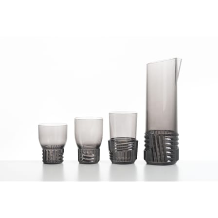 Verre Trama Large plastique gris / H 15 cm - Kartell