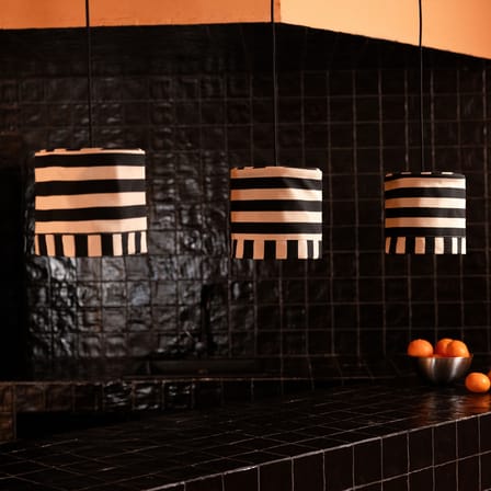 Abat-jour Linda tissu noir / Ø 20 x H 21 cm - NOBODINOZ