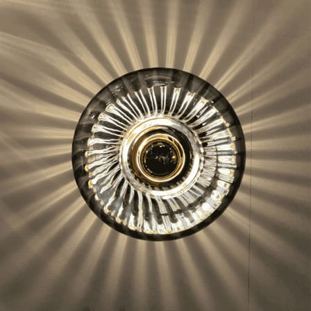 Applique Grace verre gris / Small - Ø 20 cm - ELEMENTS LIGHTING
