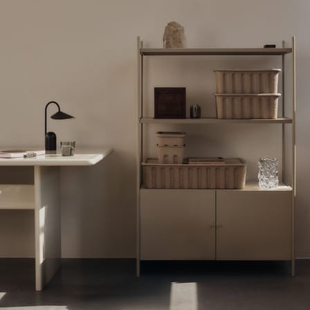 Set de 2 boîtes Paper Pulp XL / Empilables - 42 x 65 x H 15 cm - Ferm Living