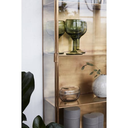 Portaoggetti da parete Cabinet Large metallo vetro trasparente rame / Vetrina - L 35 x H 80 cm - House Doctor