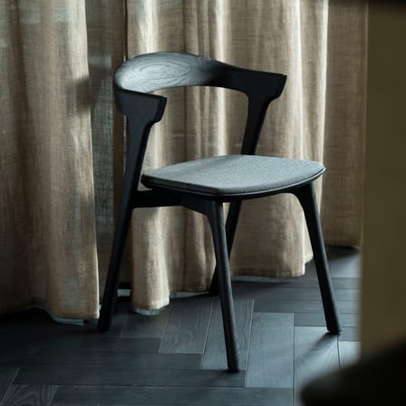 Chaise Bok Indoor bois noir / Assise tissu - Ethnicraft