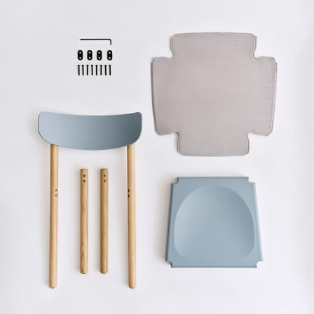 Chaise rembourrée Pack 11 / Dossier polypropylène - Hay