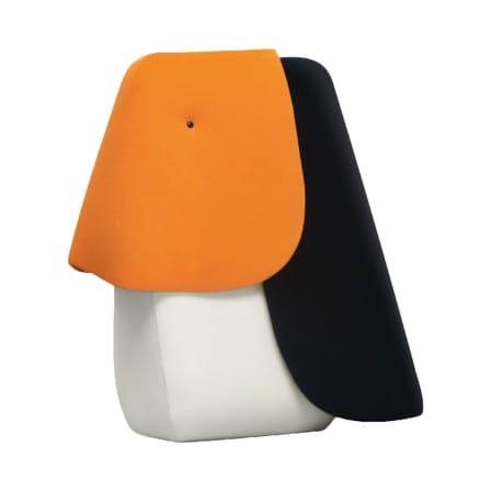 Coussin Toucan Mini tissu blanc orange noir / L 14 x H 33 cm - EO