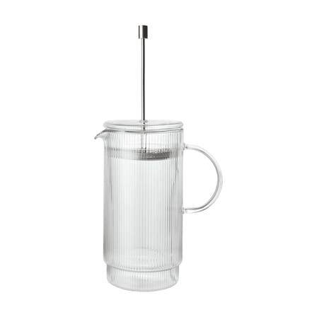 Druckkolben-Kaffeemaschine Ripple glas transparent / 1 l – 8 Becher - Ferm Living