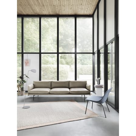 Lampe de table Beam métal noir / Double source lumineuse - Base rotative - H 26 cm - Muuto