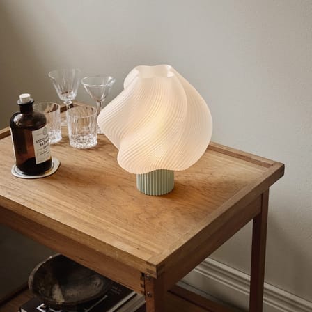 Lampe de table Soft Serve Regular vert / H 26 cm - CRÈME ATELIER