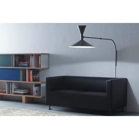 Wandleuchte mit Stromkabel MINI Lampe de Marseille metall weiß von Le Corbusier / L 85 cm - Neuauflage des Originals von 1954 - Nemo