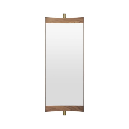 Miroir mural Vanity 1 bois naturel / L 28 x H 73,8 cm - Pivotant - Gubi