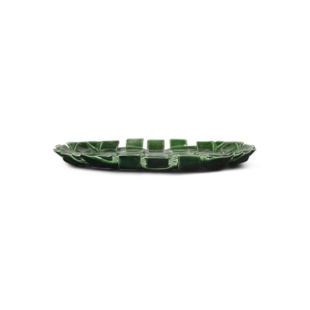 Plat de service Plait céramique vert / Ø 30 cm - Ferm Living