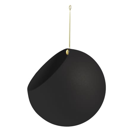 Pot de fleurs suspendu Globe Large métal noir / Ø 21 cm - AYTM