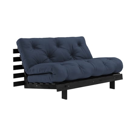 Divano convertibile Roots legno blu / L 140 cm - 3 posizioni / Struttura nera - KARUP DESIGN