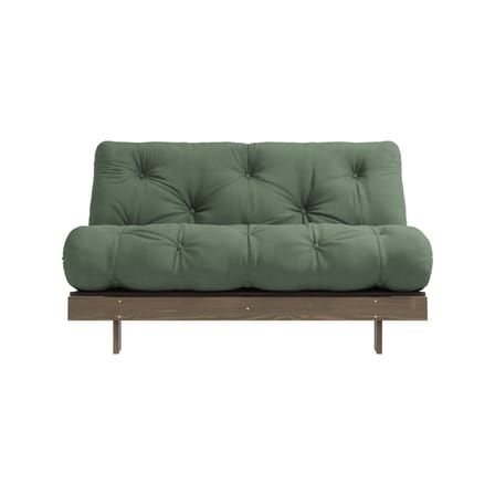 Divano convertibile Roots legno verde / L 140 cm - 3 posizioni / Struttura marrone - KARUP DESIGN