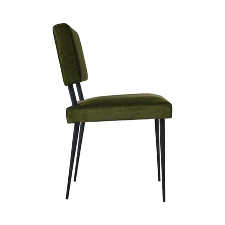 Sedia imbottita M-Chair tessuto verde / Ristampa Marcel Gascoin - Gubi