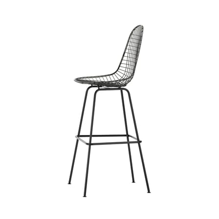 Sgabello alto Wire Stool High metallo nero / H 79,5 cm - Eames, 1951 - Vitra