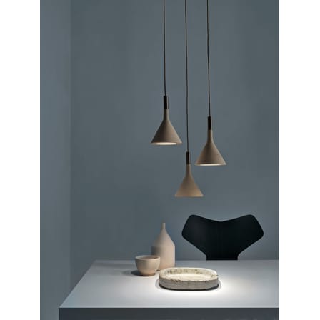 Suspension Mini Aplomb / Ciment - Ø 11,5 x H 21 cm - Foscarini