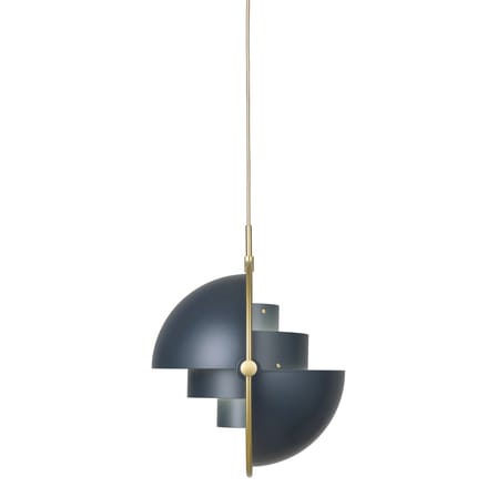 Suspension Multi-Lite Large métal bleu / Ø 36 cm - Modulable & orientable / Réédition 1972 - Gubi