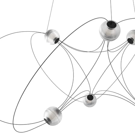 Suspension Munari 6 / LED - Ø 120 x H 45 cm / Version pré-assemblée - DCW éditions