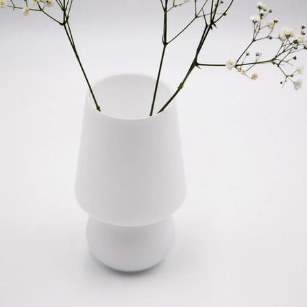 Vase Fontana verre blanc / Ø 10,5 x H 18,2 cm - Soufflé bouche - Fontana Arte