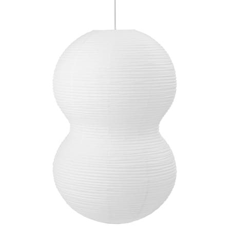 Abat-jour Puff Twist papier blanc / Papier de riz - Ø 50 x H 90 cm - Normann Copenhagen