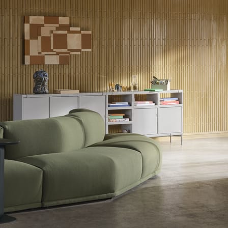 Accessoire / Base sur pieds L 131 x P 35 x H 17 cm - Pour modules Stacked Medium ou Large - Muuto