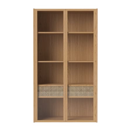 Armadio a muro Cana HIGH legno naturale / Alto - L 80,8 x H 143,7 cm / Rovere & canne - Bolia