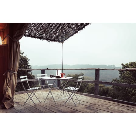 Klapptisch Bistro metall violett / Ø 96 cm - 5 Personen / Sonnenschirm-Loch - Fermob
