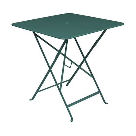 Klapptisch Bistro metall grün 71 x 71 cm - Klapptisch - Mit Loch für Sonnenschirm - Fermob