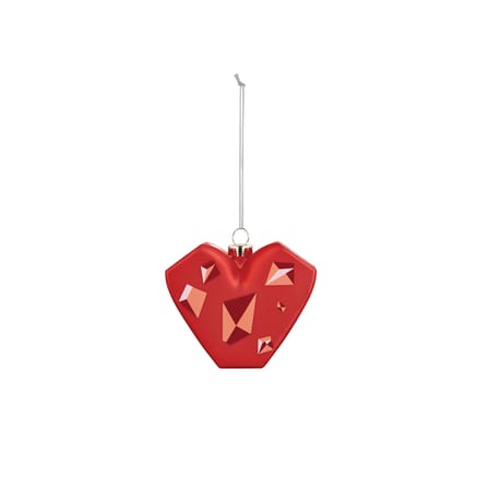 Boule de Noël Amore al Cubo verre rouge / peint main - Alessi