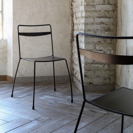 Chaise Tondella métal marron - Zeus