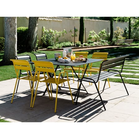 Fauteuil bridge empilable Monceau métal blanc / L 52 cm - Fermob