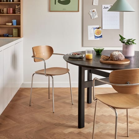 Lot de 2 fauteuils empilables Arch bois naturel - HÜBSCH