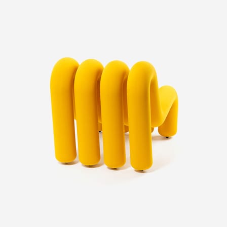 Fauteuil rembourré Extra Bold Sofa tissu jaune / Canapé modulable - L 72 cm (4 tubes) - Moustache