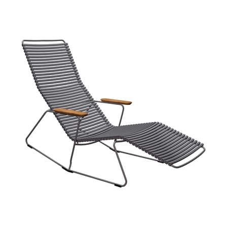 Lettino inclinabile Click Sunrocker materiale plastico grigio / 2 posizioni - Houe