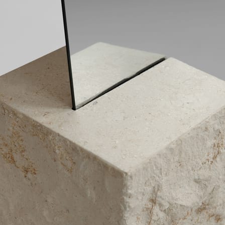 Miroir à poser Kubis / L 22 x H 168 cm - Pierre naturelle - 101 COPENHAGEN