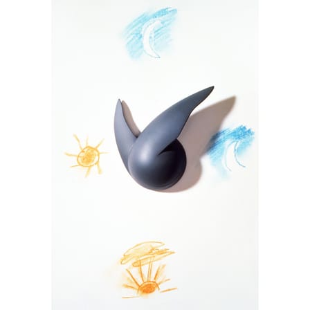 Orologio murale Walter Wayle II materiale plastico nero / Philippe Starck, 1988 - Alessi
