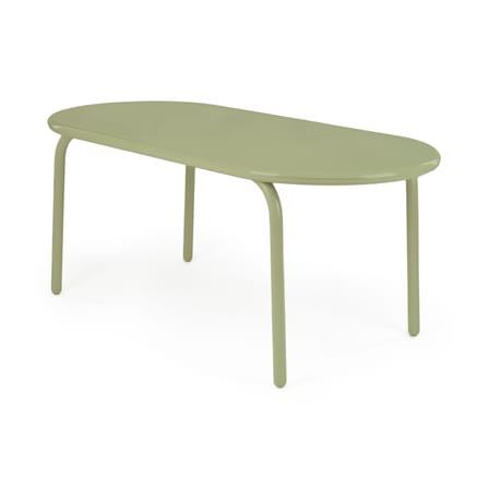 Groove Oval table metal green / 186 x 86 cm - Tom Dixon