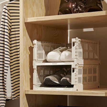 Panier Colour Crate plastique blanc Medium / 26,5 x 34,5 cm - Recyclé - Hay