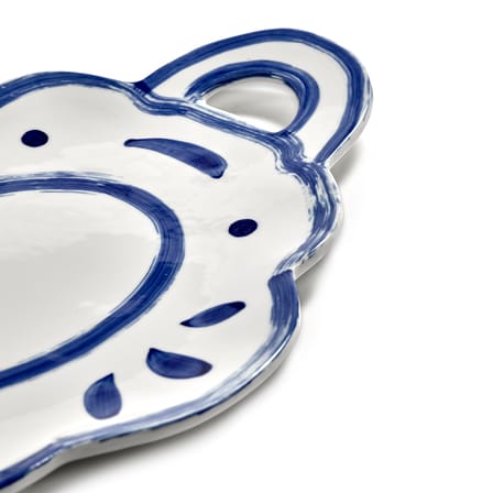Plat de service The Line-up céramique bleu / Ovale - 40,5 x 26,5 cm - Serax
