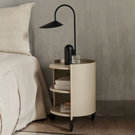 Chariot Eve métal beige / Ø 40 x H 53 cm - Ferm Living