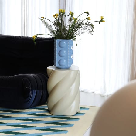 Remsa Rug textile blue / 195 x 133 cm - Wool - & klevering
